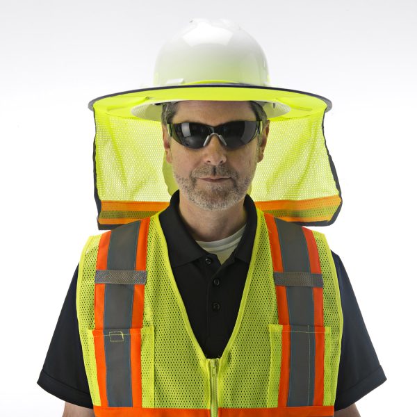 Construction Safety Reflective Hard Hat Neck Shield Helmet Sun