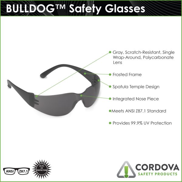 cordova bulldog safety glasses