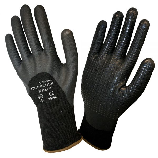 HPPE Cut Resistant Glove with Nitrile Dots on Palm & Nitrile